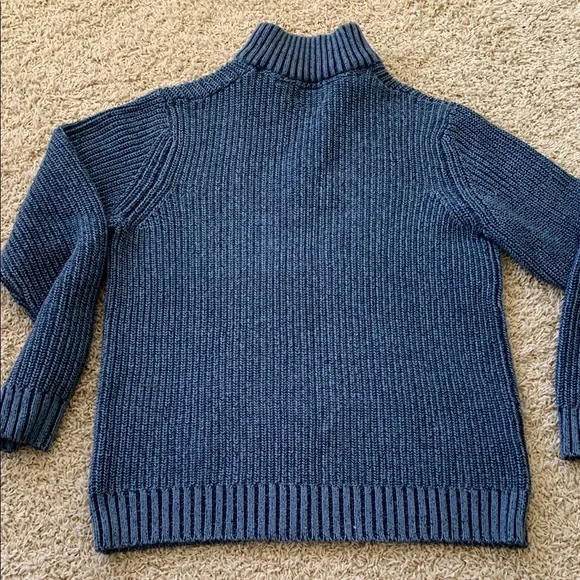 G.H. Bass & Co. Blue Zip Up Sweater with Ribbed Knit - Picture 9 of 11